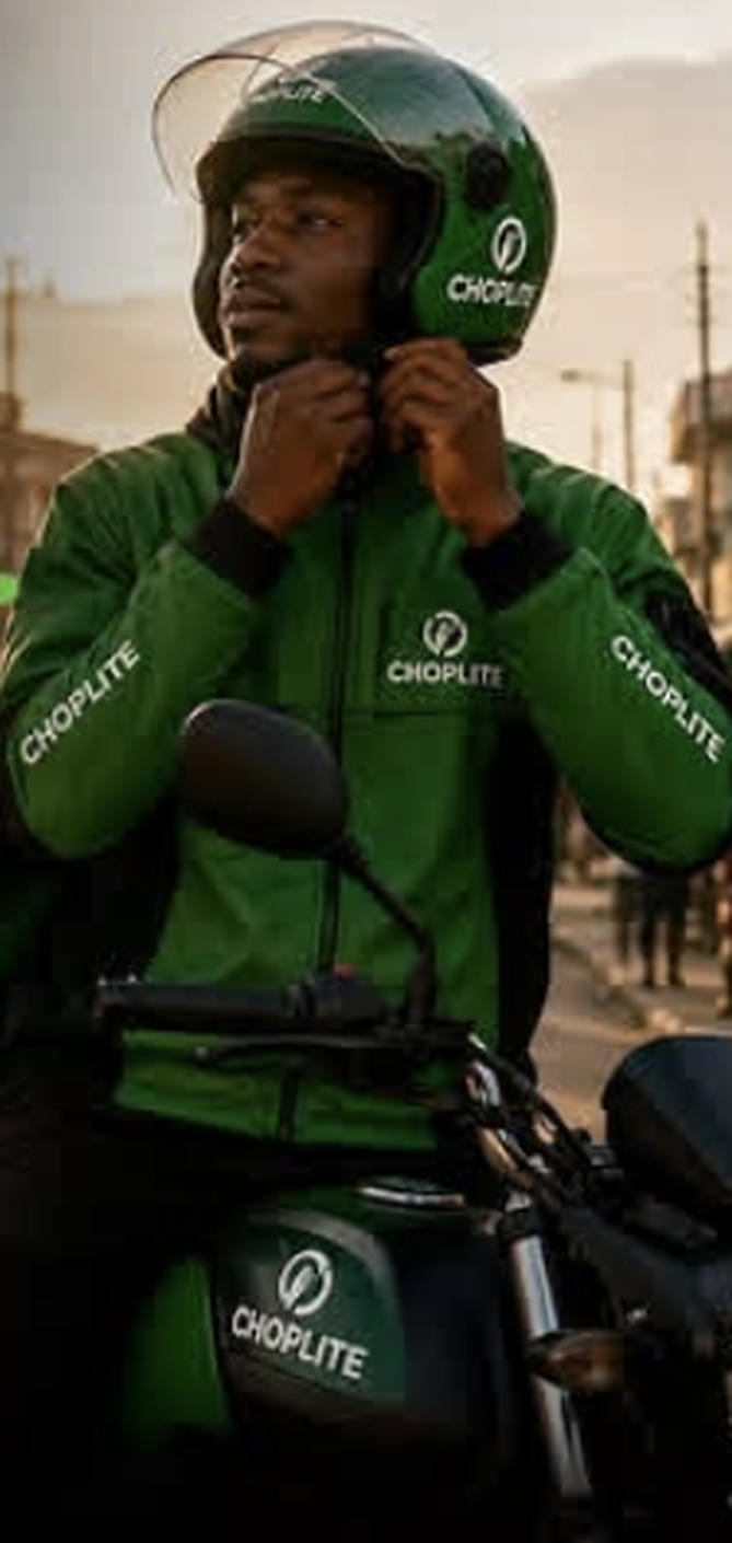 A ChopLite rider on a Lagos street