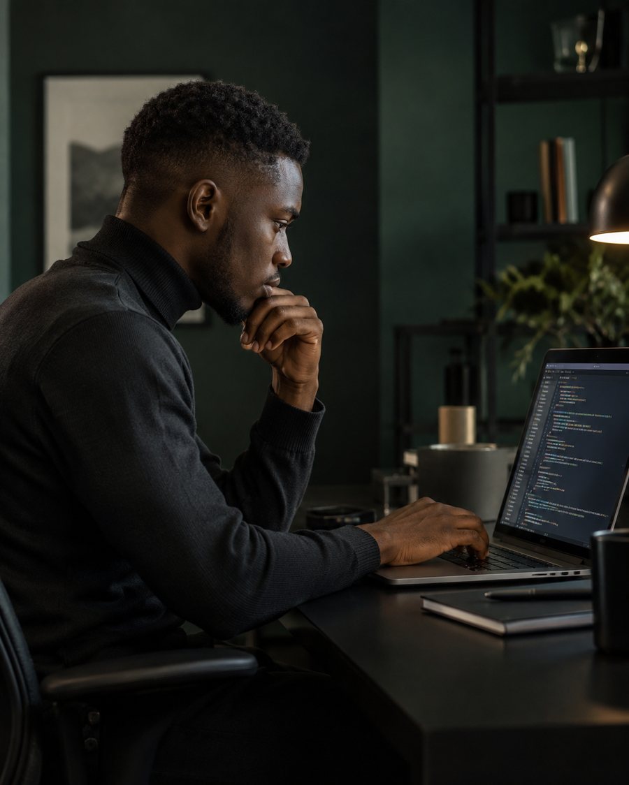 An engineer working on the codebase